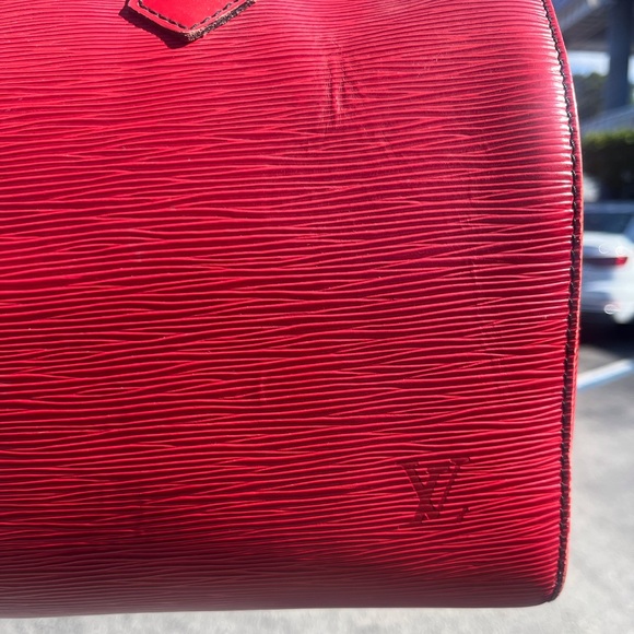 Louis Vuitton Epi Speedy 30 Boston Bag Red Handbag - Picture 3 of 16